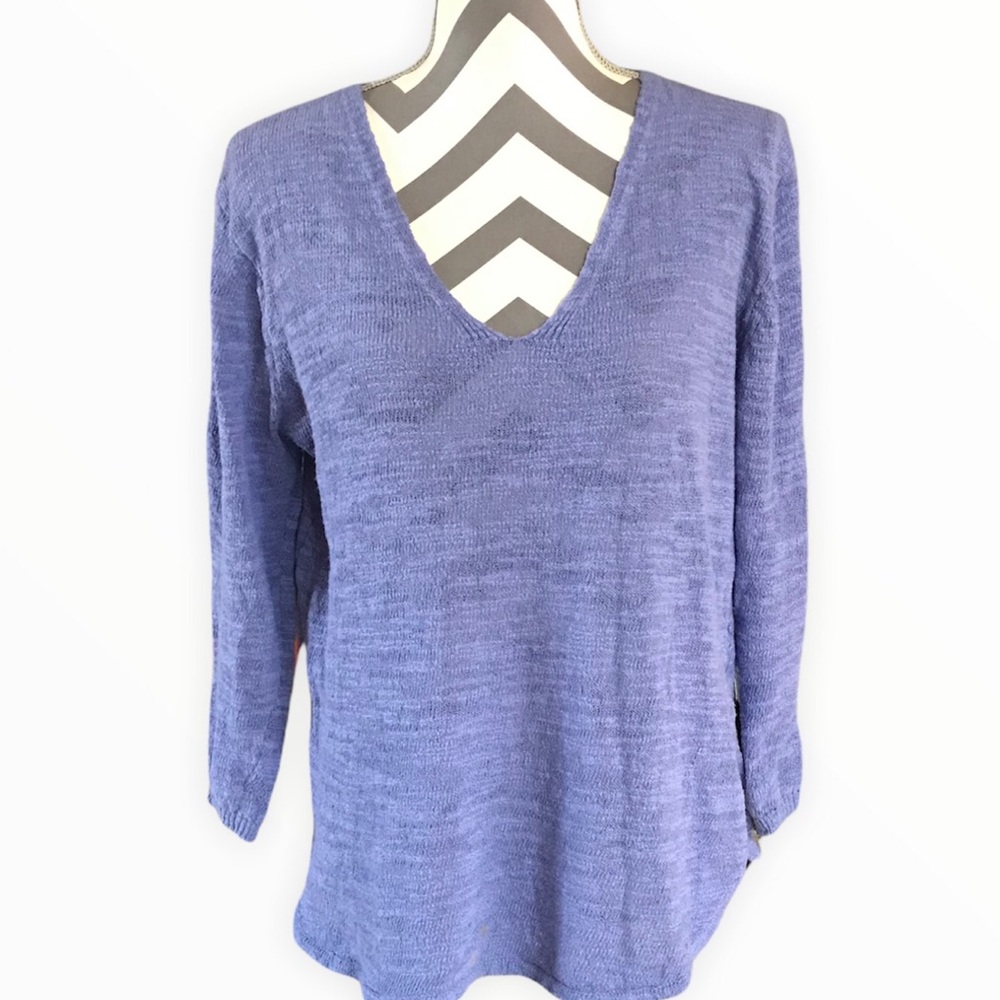 HIHO SMALL Light Purple V-Neck Sweater